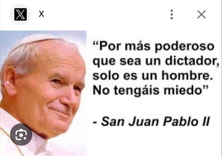 Holocaustoblack's tweet photo. Tan simple como lo dijo el Papa Juan Pablo II, Todos absolutamente Toda Vnzla a la calle https://t.co/blRJCtyzpN