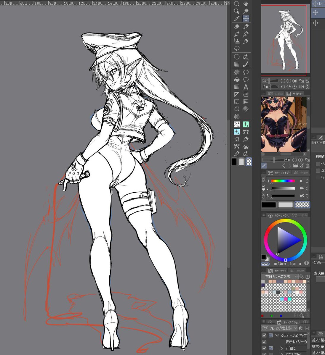 「Wip 良い脚 」|龍トウのイラスト