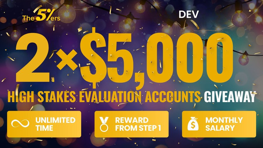 devender_fx's tweet image. 🎁 2 x $5K Account Giveaway! 🎁

1️⃣ Follow: @the5erstrading &amp;amp; @devender_fx
2️⃣ Engage with the quoted post
3️⃣ Sign up: the5ers.com/?afmc=byx
4️⃣ Vote for 5ers: propfirmmatch.com/favorite-firms
5️⃣ Like + Retweet ❤️🔁

⏳ Winners will be announced in 5 days!