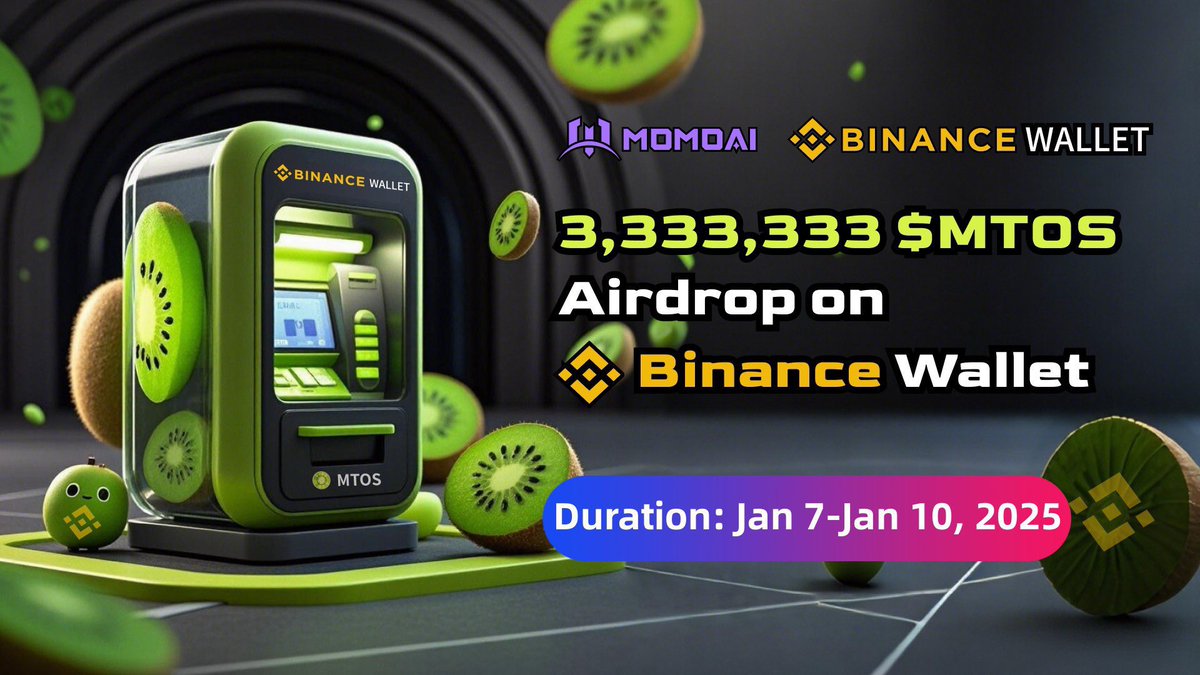 Foleyfilaa's tweet photo. 🎉 MomoAI x Binance Wallet: $50,000 $MTOS Airdrop 🎉🚀 Don't miss your chance to join the AI-powered Gaming biggest #giveaway yet!
🌟 How to participate: https://t.co/MB4E5uzhnY…

✨ Rewards: $50,000 worth of $MTOS - 2500k #MTOS equally shared among participants! https://t.co/4dXZVmyBvI