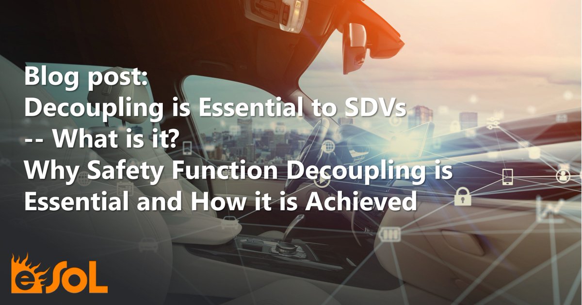 eSOL_Global's tweet photo. In the era of Software-Defined Vehicles (SDVs), decoupling—separating safety-critical functions from non-safety functions—is essential. This blog shows why decoupling is vital and how it is achieved.

Learn more: 
https://t.co/EDWLRWzhDk

#embedded #RTOS #multikernel #SDV https://t.co/RJXKqVVGXi