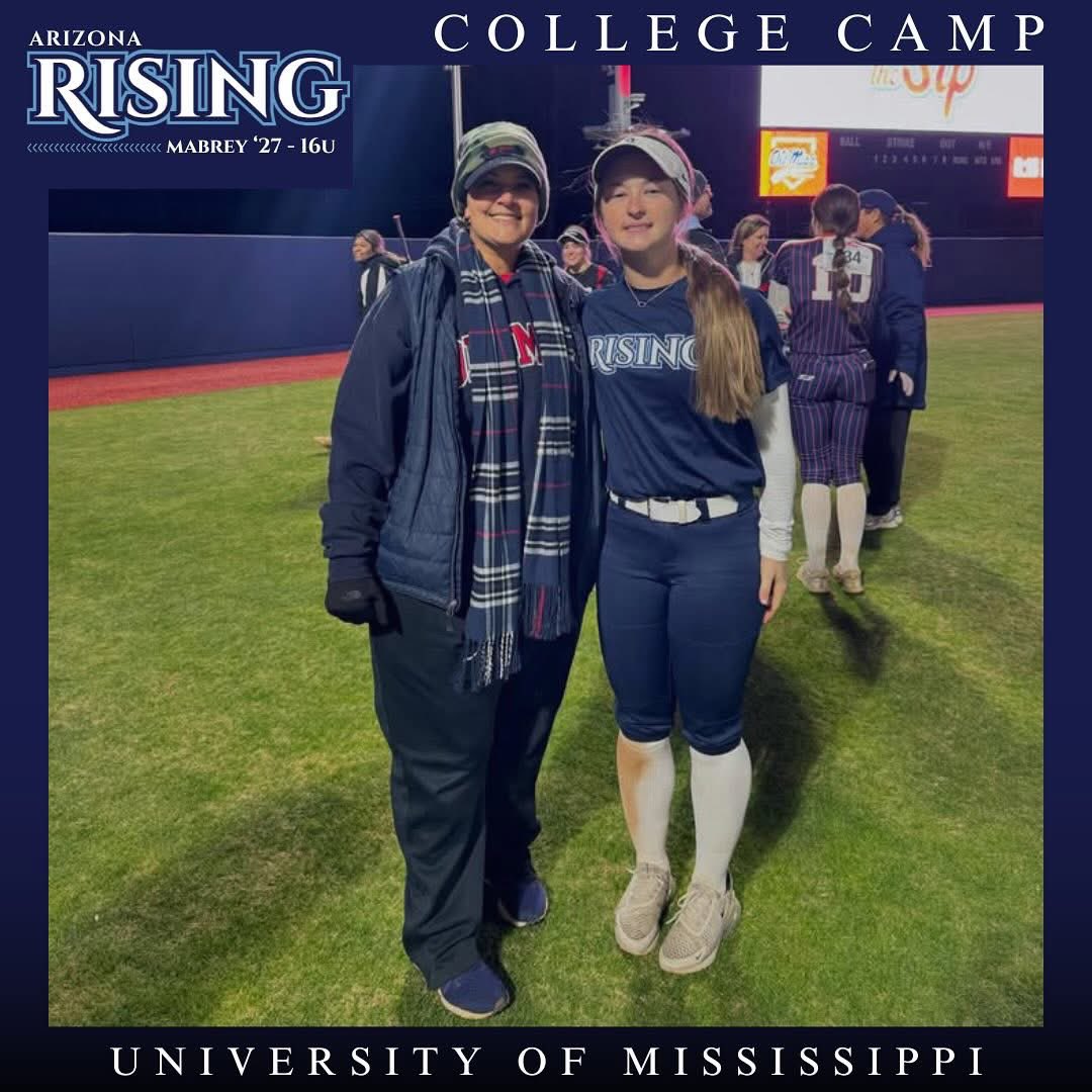 Arizona Rising Mabrey 2027 (@risingmabrey27) on Twitter photo Thank you <a href="/OleMissSoftball/">Ole Miss Softball</a> for having <a href="/GBorovansky2027/">Gabby Borovansky 2027</a> at camp this weekend! #cometothesip
#AzRisingMabrey27s #Rise🆙 #BuiltDifferent #Family Thank you <a href="/OleMissSoftball/">Ole Miss Softball</a> for having <a href="/GBorovansky2027/">Gabby Borovansky 2027</a> at camp this weekend! #cometothesip
#AzRisingMabrey27s #Rise🆙 #BuiltDifferent #Family