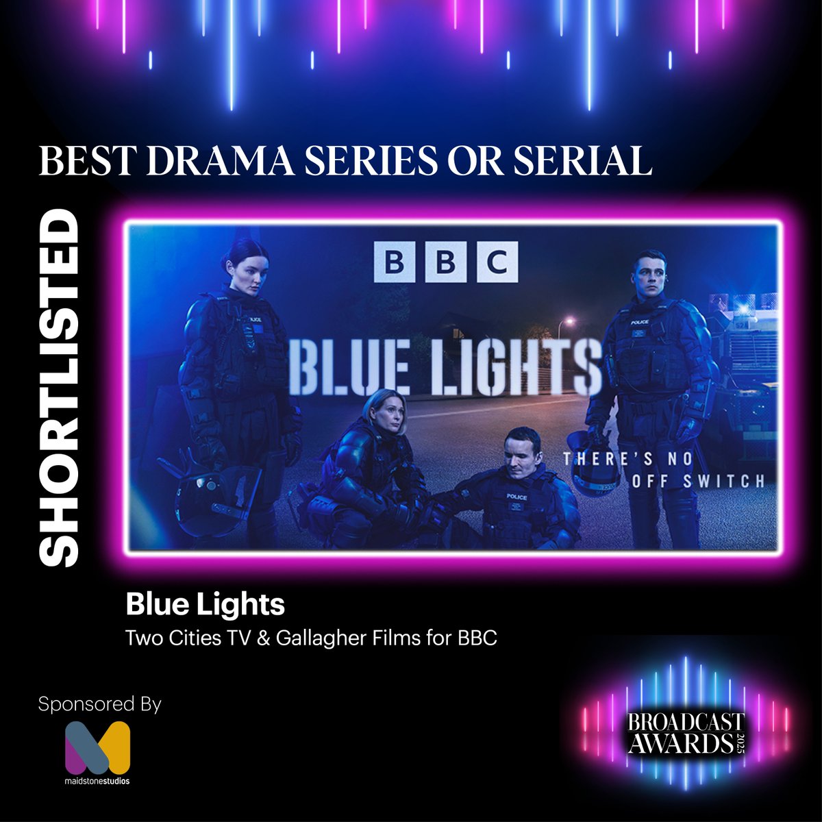 Broadcast Awards (@broadcastawards) on Twitter photo Shortlisted for Best Drama Series or Serial (sponsored by @MaidstoneTV) is: Blue Lights, <a href="/TwoCitiesTV/">Two Cities Television</a> & Gallagher Films for BBC bit.ly/BA25Shortlist #BA2025 Shortlisted for Best Drama Series or Serial (sponsored by @MaidstoneTV) is: Blue Lights, <a href="/TwoCitiesTV/">Two Cities Television</a> & Gallagher Films for BBC bit.ly/BA25Shortlist #BA2025