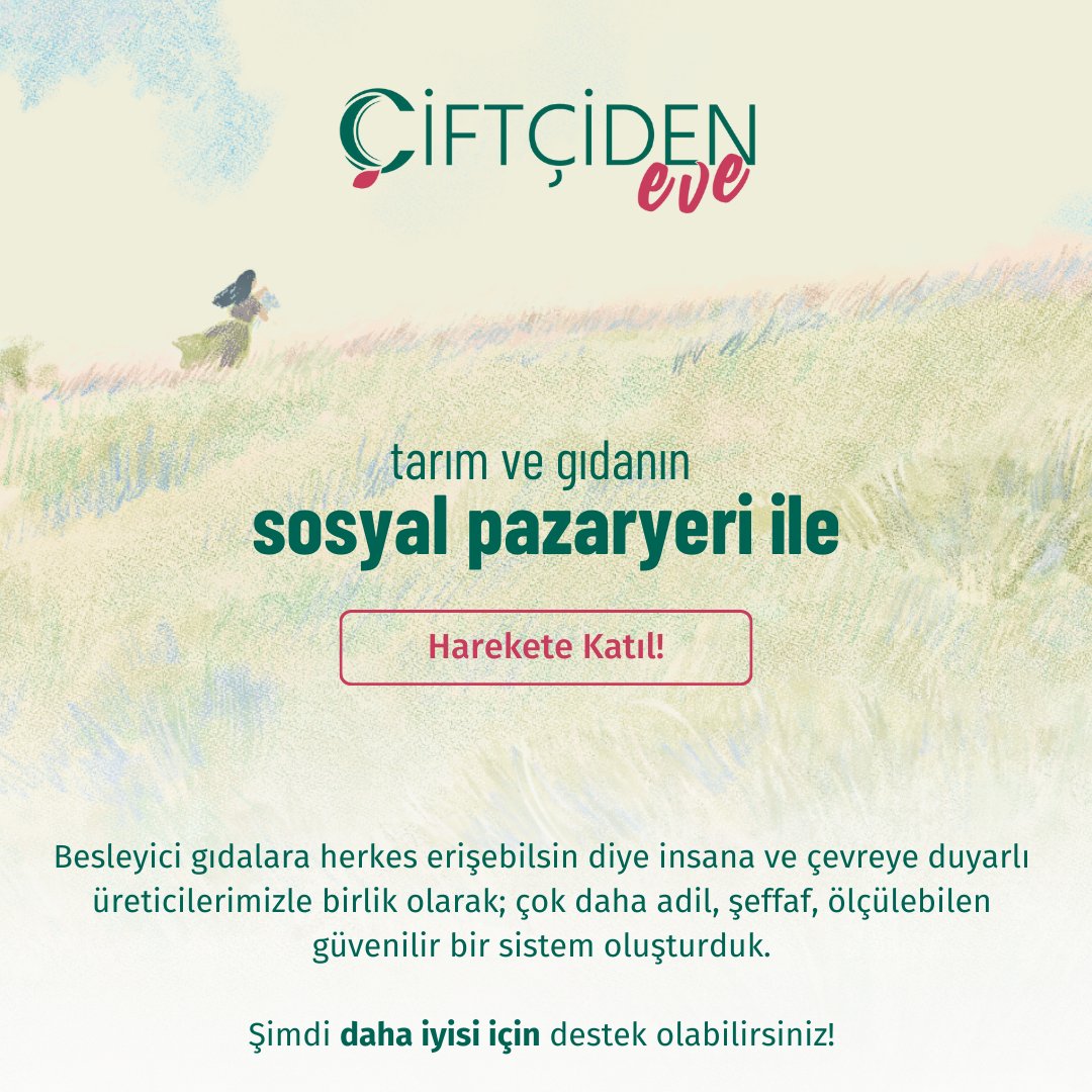 Güç birlikleri ve dayanışma ile kısıtlı kaynak ve imkanlarımızı en verimli şekilde kullanarak; tarımda Türkiye’nin en kapsayıcı doğrudan satış ağını oluşturmayı başardık.

Şimdi daha iyisi için sen de harekete geç!

🍀 Ufak bir katkıyla, destekçimiz ol!
iyzi.link/AJ67Wg
