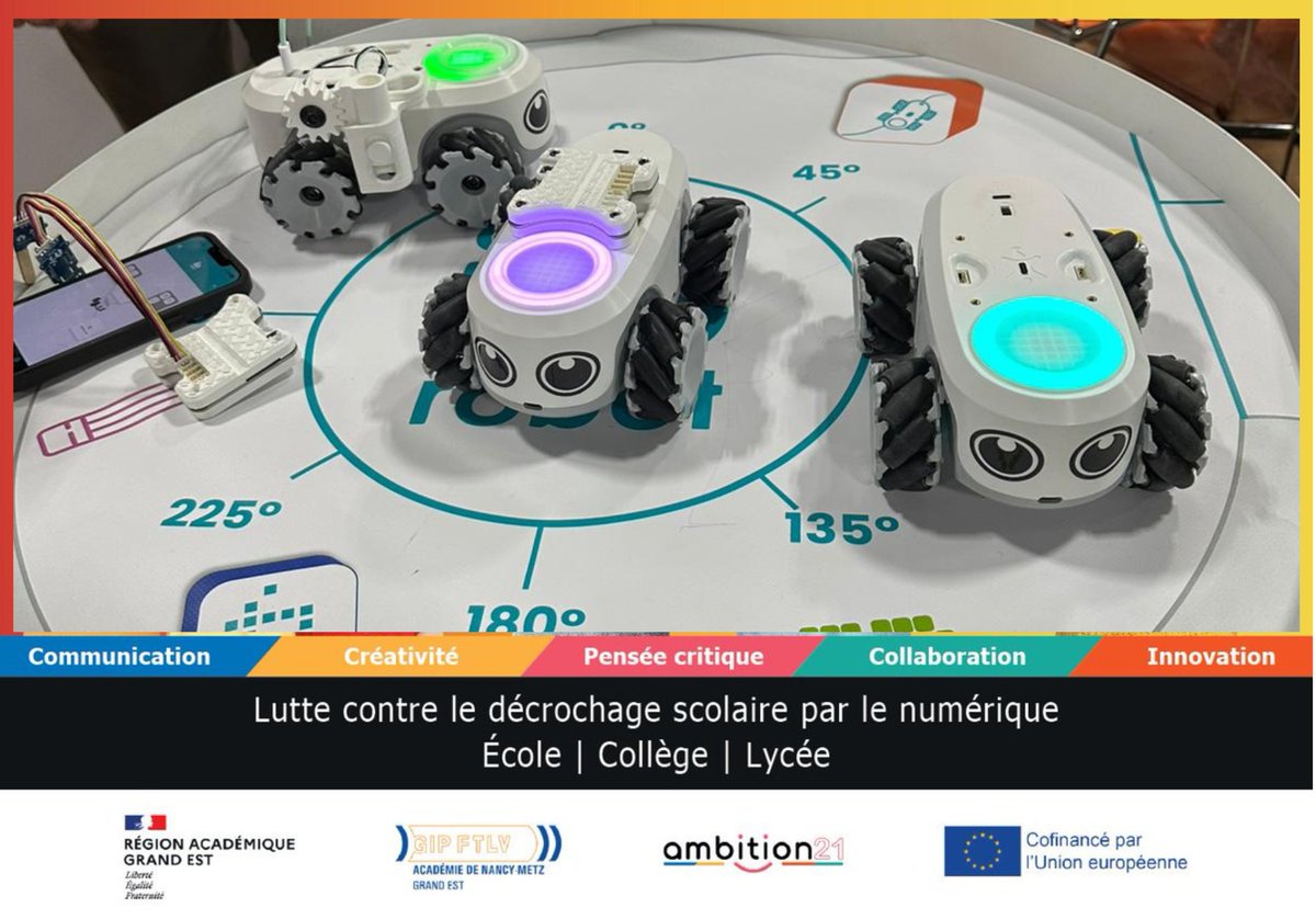 Ambition21_FSE's tweet image. Apprentissage de la #programmation de l'école primaire au lycée avec le #robot éducatif programmable ilo de la #startup 🇫🇷 @ilo_robot au #CES2025 ⤵️
✔️ Programmation intuitive via une application mobile et l'interface #vittascience
✔️ Réparabilité : pièces imprimables en 3D
#CES