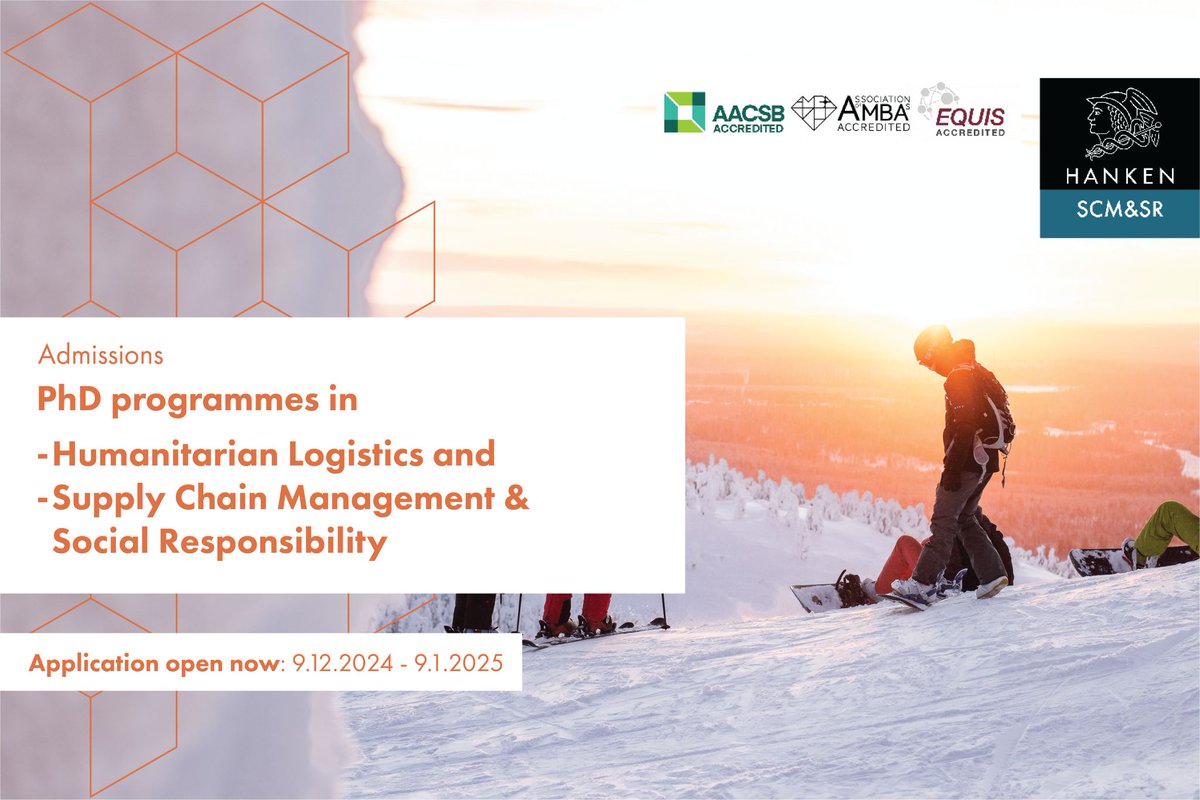 📢 Don't miss out! Today is the final day to apply for our funded 4-year PhD program.🌱⛓️

Submit your application before 3:00 PM (UTC+2) today to seize this exceptional opportunity.

Read more on the programme: hanken.fi/en/apply/progr…