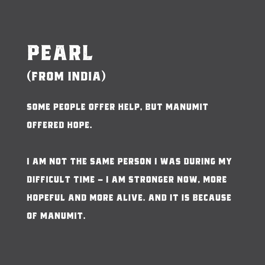 SURVIVOR STORIES: 

Pearl joined us quiet &amp; reserved, but her confidence blossomed, and she kept us laughing with her sharp wit. Now, she's thriving in an amazing new job!

"I am stronger now, more hopeful, and more alive. And it is because of Manumit."

#FreedomThroughCoffee!