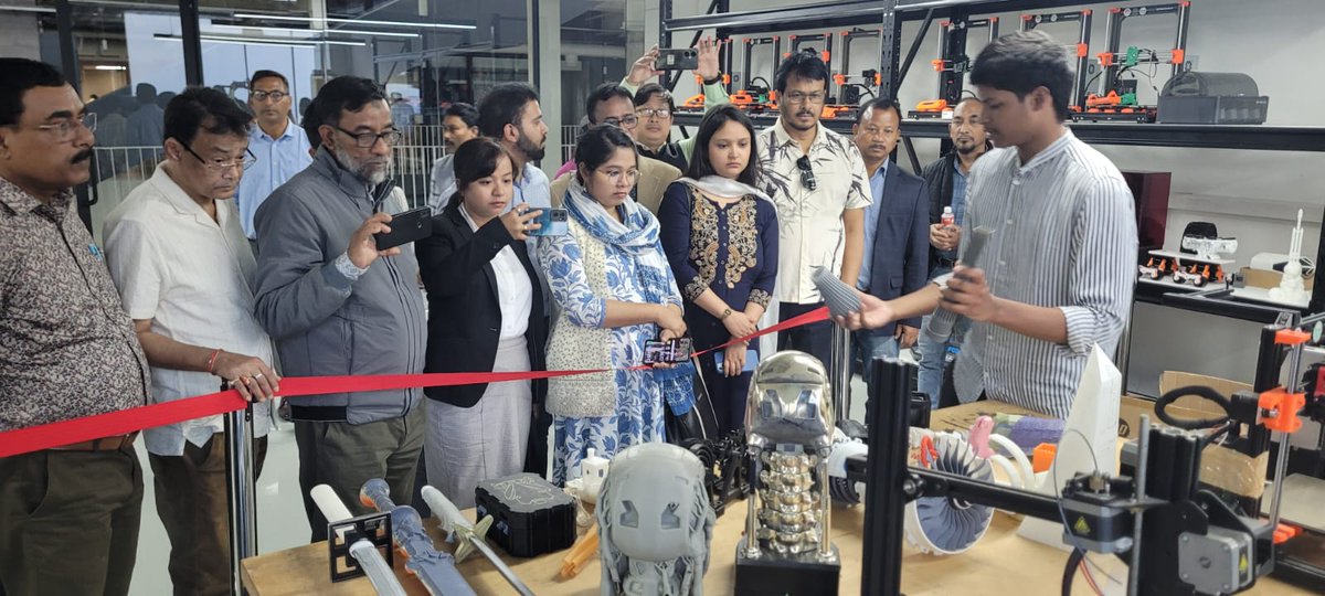 nimsmeeconnect's tweet photo. Assam - MSME Officials explored #T-Hub &amp; #T-Works as part of the Advanced Development Management Programme on Designing Strategic Interventions to Make MSMEs Vibrant, Green, and Digital, focusing on #RAMP Scheme... https://t.co/TJ6qLWDMkY