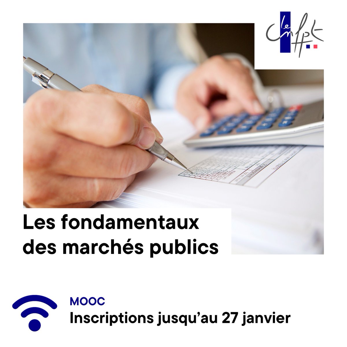 Agent territorial, découvrez notre MOOC "Les fondamentaux des marchés publics".
📁Procédure de passation, exécution d'un marché public, risques… apprenez la réglementation en vigueur dans cette version 2024 du MOOC.
Inscriptions jusqu’au 27 janvier 2025👉fun-mooc.fr/fr/cours/les-f…