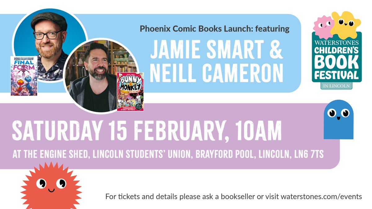 David Fickling Books (@dfb_storyhouse) on Twitter photo There's still time to get tickets for Jamie Smart and Neill Cameron's event at Waterstones Children’s Book Festival in Lincoln!
We’re celebrating the launch of the Phoenix Comic Books Imprint on 15th February 2025!
<a href="/neillcameron/">Neill Cameron Has Left The Building</a> <a href="/jamiesmart/">Jamie Smart</a> @waterstones_kids <a href="/phoenixcomicuk/">The Phoenix comic</a> There's still time to get tickets for Jamie Smart and Neill Cameron's event at Waterstones Children’s Book Festival in Lincoln!
We’re celebrating the launch of the Phoenix Comic Books Imprint on 15th February 2025!
<a href="/neillcameron/">Neill Cameron Has Left The Building</a> <a href="/jamiesmart/">Jamie Smart</a> @waterstones_kids <a href="/phoenixcomicuk/">The Phoenix comic</a>