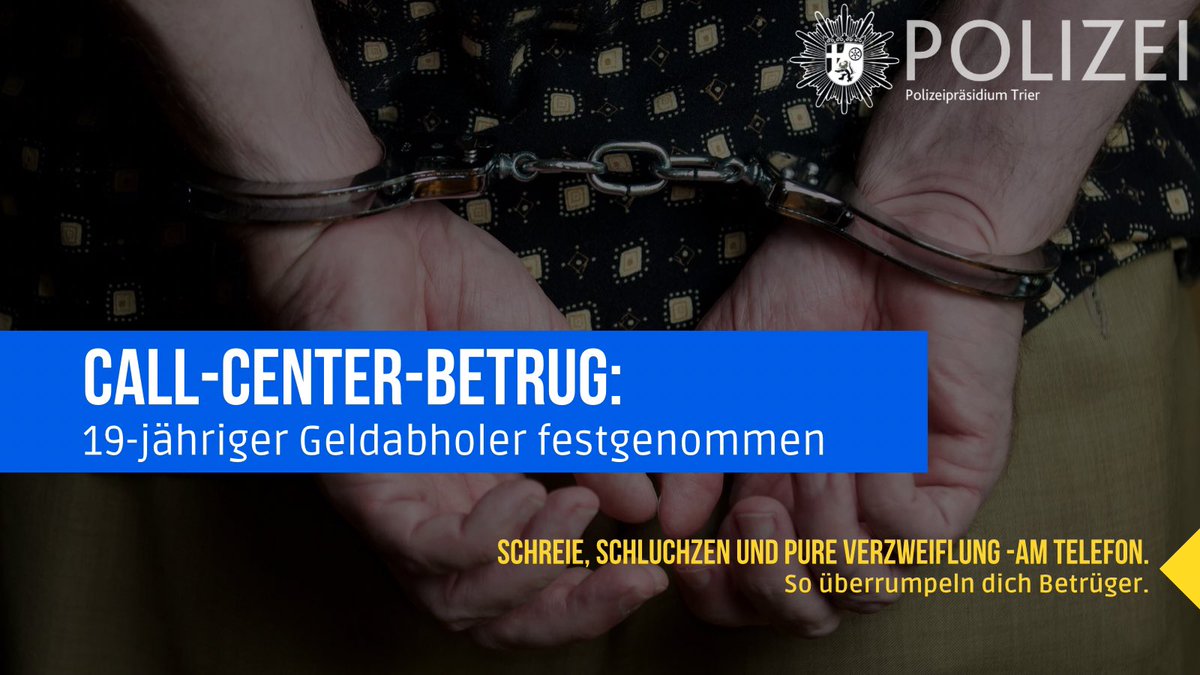 🟢 Erfolgreiche Festnahme! 🚔👏

Nach der ersten Tat mit einem enormen finanziellen Schaden liefen die Ermittlungen der Kripo Trier auf Hochtouren. 
Der Tatverdächtige konnte letztlich identifiziert werden.🔎

Bei der zweiten Tat, vor wenigen Tagen, konnte er dann schließlich auf
