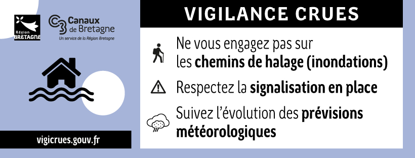 ⚠ CANAUX | VIGILANCE CRUES ⚠

Les départements bretons ont été placés en vigilance #crues :

🟠 Vigilance ORANGE pour la Vilaine &amp; la Seiche
🟡 Vigilance JAUNE pour la Meu, l'Ille-Illet, l'Oust, le Blavet &amp; l'Aulne

Suivez l'évolution de la situation ➡ vigicrues.gouv.fr