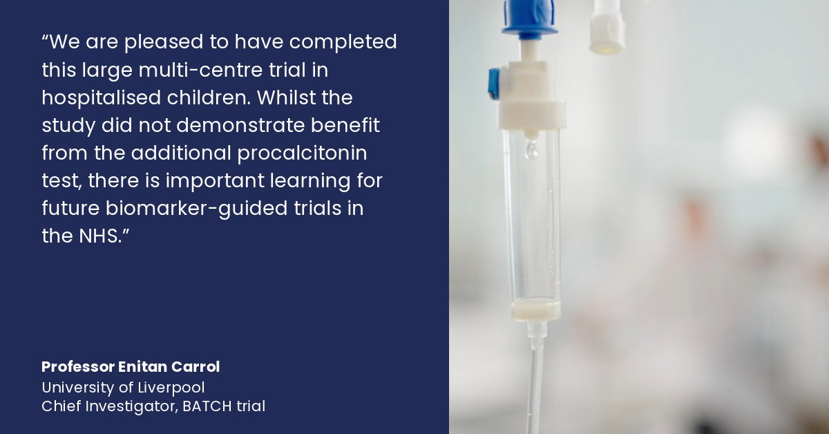 University of Liverpool News (@livuninews) on Twitter photo NEWS I PCT blood test does not lower antibiotic treatment duration for hospitalised children, study led by <a href="/CarrolEnitan/">Enitan Carrol 🇬🇲🇸🇱🏴🇬🇧</a> shows 👇
news.liverpool.ac.uk/2025/01/08/pct… NEWS I PCT blood test does not lower antibiotic treatment duration for hospitalised children, study led by <a href="/CarrolEnitan/">Enitan Carrol 🇬🇲🇸🇱🏴🇬🇧</a> shows 👇
news.liverpool.ac.uk/2025/01/08/pct…