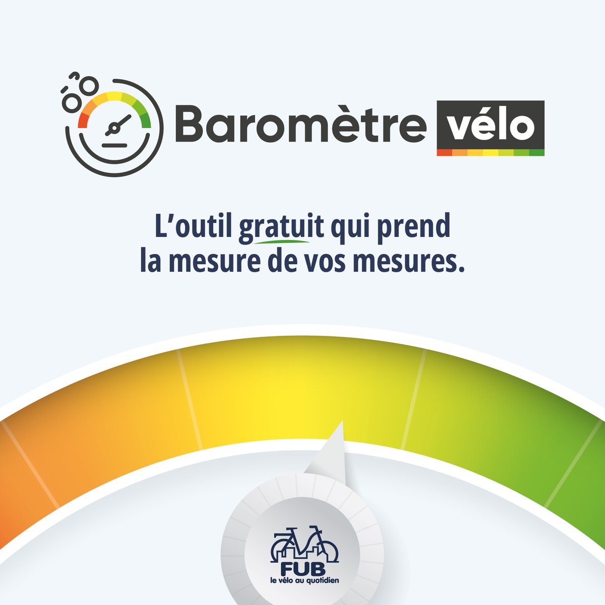 ⏳ J-50 avant le lancement de la 4e édition du Baromètre Vélo 🚲 
La plus grande enquête citoyenne au monde revient pour évaluer les conditions du vélo dans vos villes et villages.
📆 Rendez-vous lors du Congrès de la <a href="/FUB_fr/">FUB</a> pour le coup d’envoi officiel !