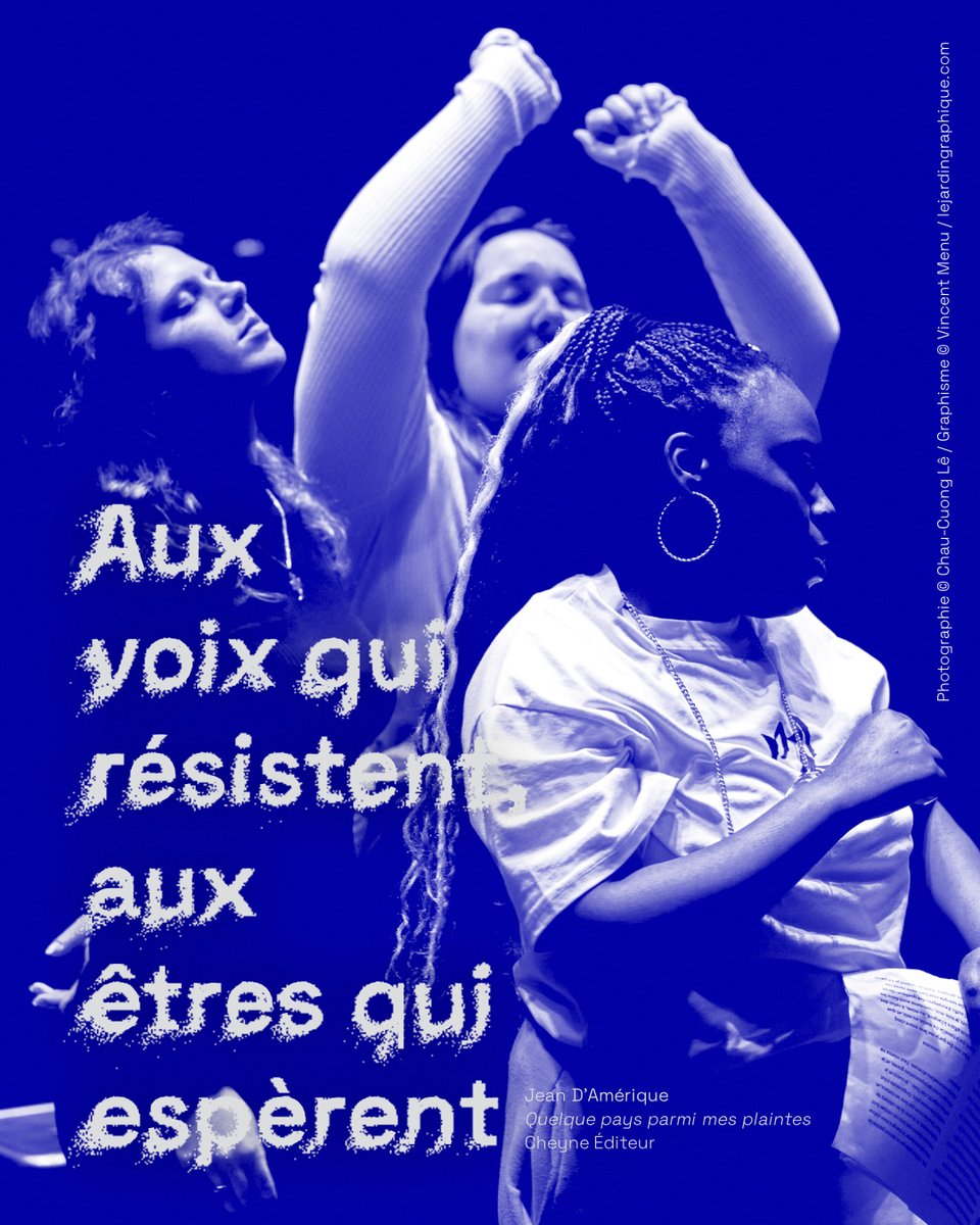 « AUX VOIX QUI RÉSISTENT, AUX ÊTRES QUI ESPÈRENT »

Cette phrase de Jean D'Amérique a résonné sur le plateau du TLA le 4 décembre dernier. Elle continue à vivre en nous et pour cette nouvelle année nous souhaitions vous la partager.
Une création graphique de @lejardingraphique.