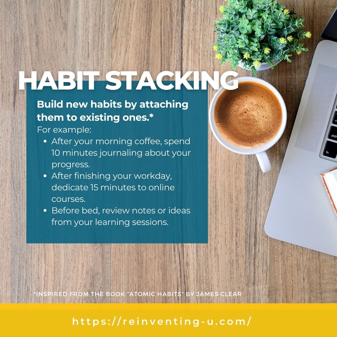 silverman_dani's tweet image. Looking to learn a new skill this year? Pairing new habits with existing ones makes it easier to stick to new routines.#newyear #growth #atomichabits #habitstacking