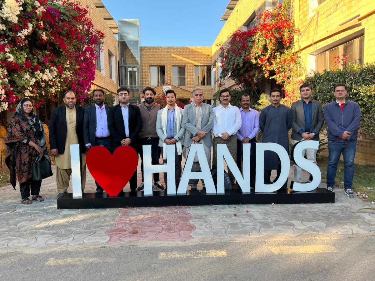 HANDS_Welfare's tweet photo. Partnership Highlights from HANDS Foundation Head Office:

We’re excited to announce the launch of our new partnership with Catholic Relief Services (CRS) under the Climate Resilient Settlement Development Plan (CRSDP) pilot project at Village Lakho Bhambro, District Thatta. https://t.co/RublMBRP4I