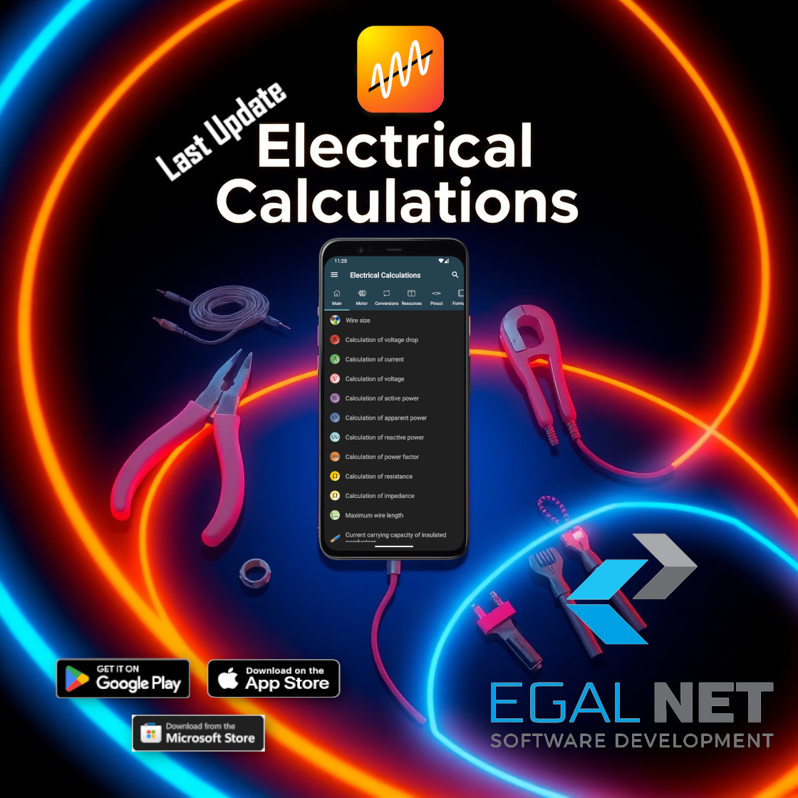 egal_net's tweet image. Last update of #ElectricalCalculations app:
📌 Improved the calculation of the design current
📌 Updated some external libraries

egalnetsoftwares.com/links/electric…

#EgalNet #aigeneratedimages