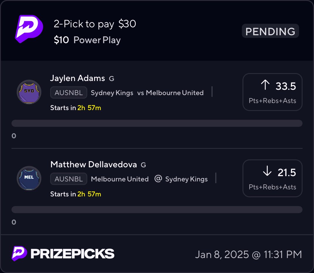 DankdataAI's tweet image. ☀️ Good vibes and big plays! Locked in my picks with confidence: Jaylen Adams (⬆️ Over 33.5 PRA) and Matthew Dellavedova (⬇️ Under 21.5 PRA). It’s time to wake up and cash out. 💸 #SportsBetting #WakeAndCash #PrizePicks