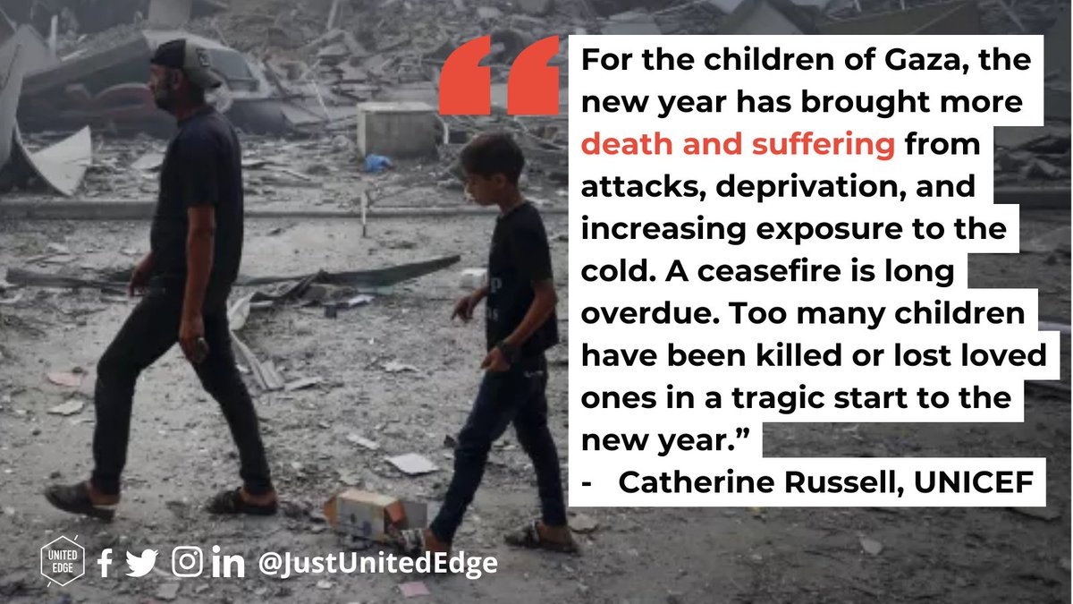 In the first week of 2025, at least 74 children have reportedly been killed in the Gaza Strip due to ongoing violence. These tragic losses highlight the urgent need for a ceasefire and immediate humanitarian aid to protect vulnerable children. bit.ly/3DQEwST #ChildRights