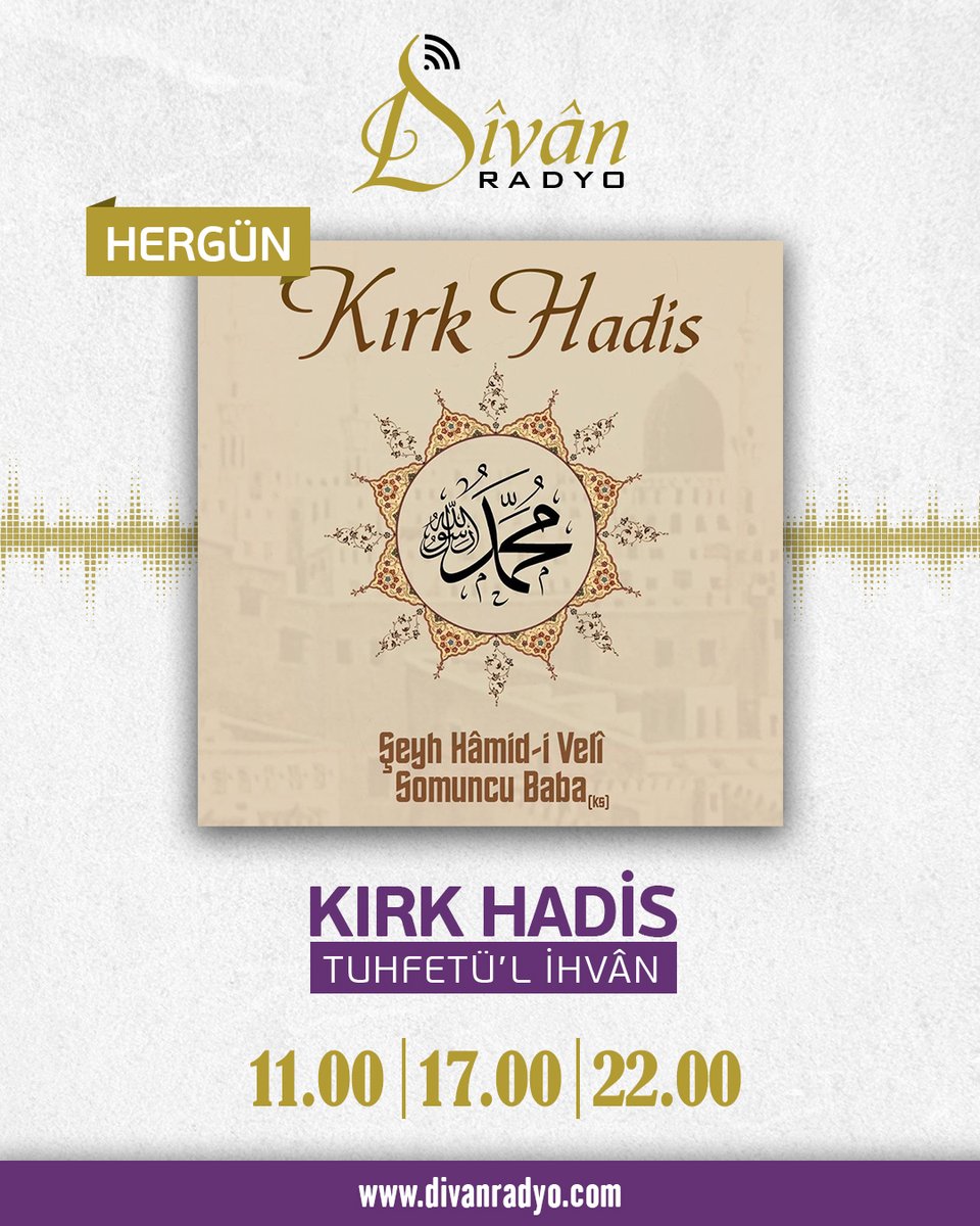 ❝Kırk Hadis Tuhfetü'l İhvân❞
Seslendiren: Hayri Küçükdeniz, Enver Seyitoğlu

İnternet web sitesi veya mobil uygulamadan dinleyebilirsiniz:

📌Web ➡ divanradyo.com
📌Mobil Uygulama ➡ divanradyo.com/mobile.php

#DivanRadyo #radyo #divanıhulusi #darende #malatya #tasavvuf