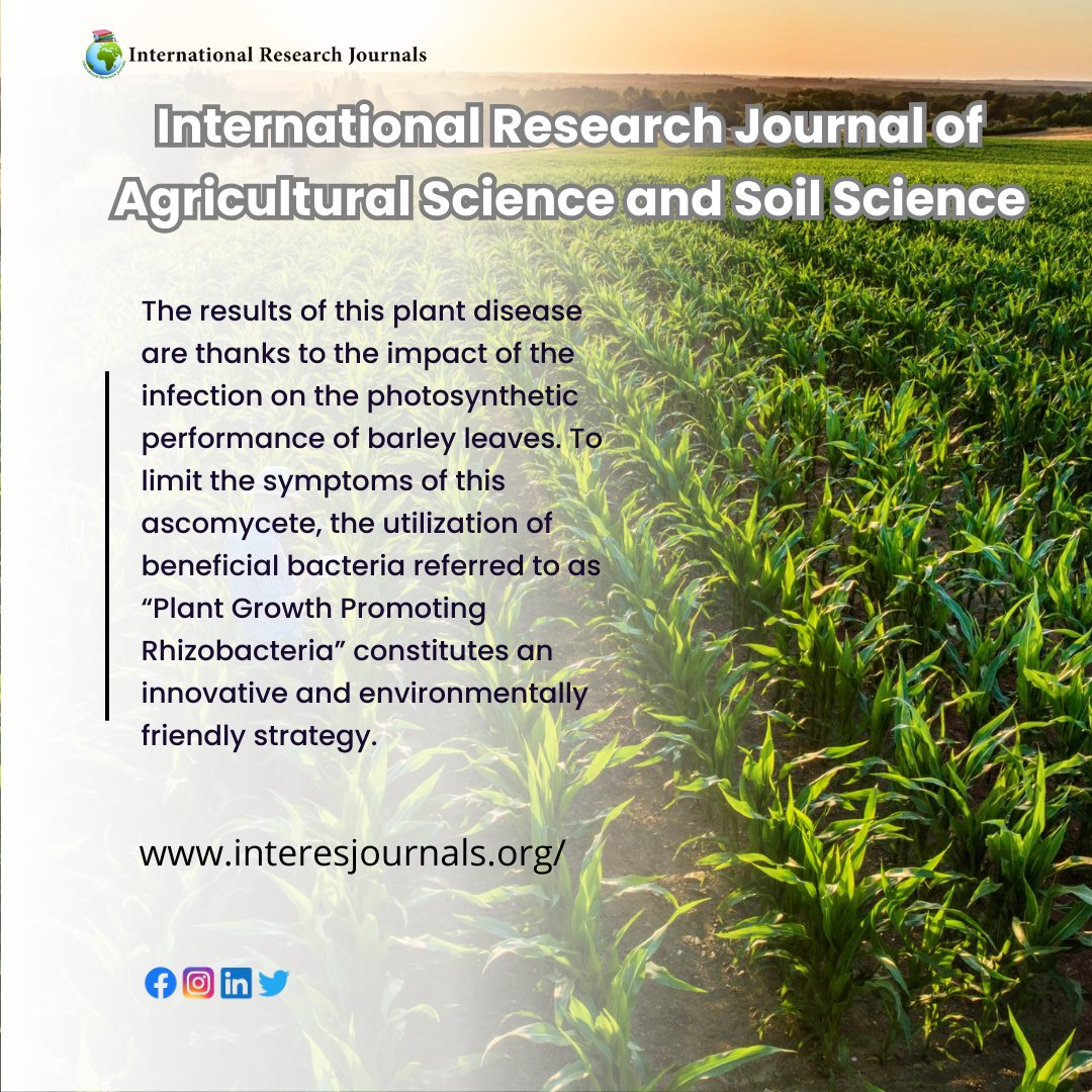 interesjournal1's tweet image. Dear esteemed authors, we cordially invite you to publish your insightful research articles in our esteemed International Research Journal of Agricultural Science and Soil Science. Let's collaborate to advance knowledge in agriculture and soil science! 🌱🌾 #agriculture #hmtv