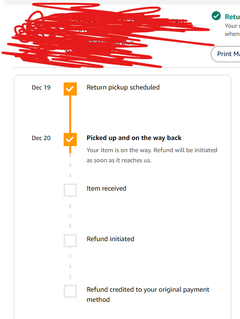 vermamuneesh85's tweet photo. @AmazonHelp This is what is see on that link, Does it really take this long? its been 3 weeks since the return was picked up https://t.co/ccfkJoaO3i