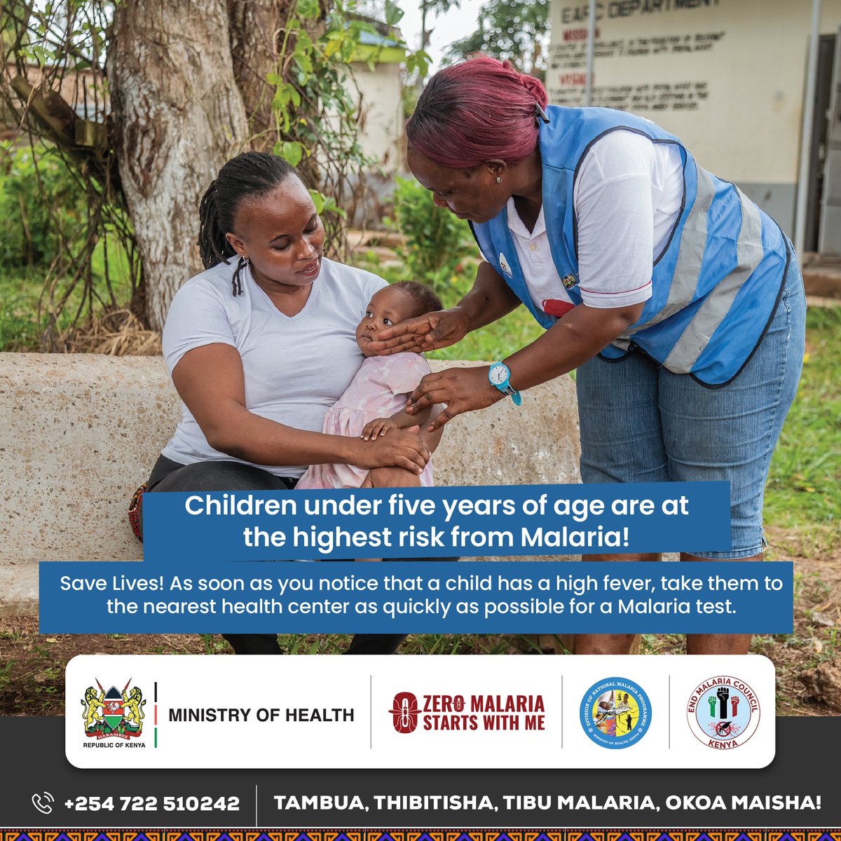 EndMalariaKenya's tweet photo. Malaria poses a significant threat to children's health, making early identification, accurate diagnosis, complete treatment, and strengthened healthcare systems essential. Join the fight—act now to save lives!
#ZeroMalariaStartsWithMe
#Tambua #Thibitisha #TibuMalaria #OkoaMaisha https://t.co/NBSMdXlAwG