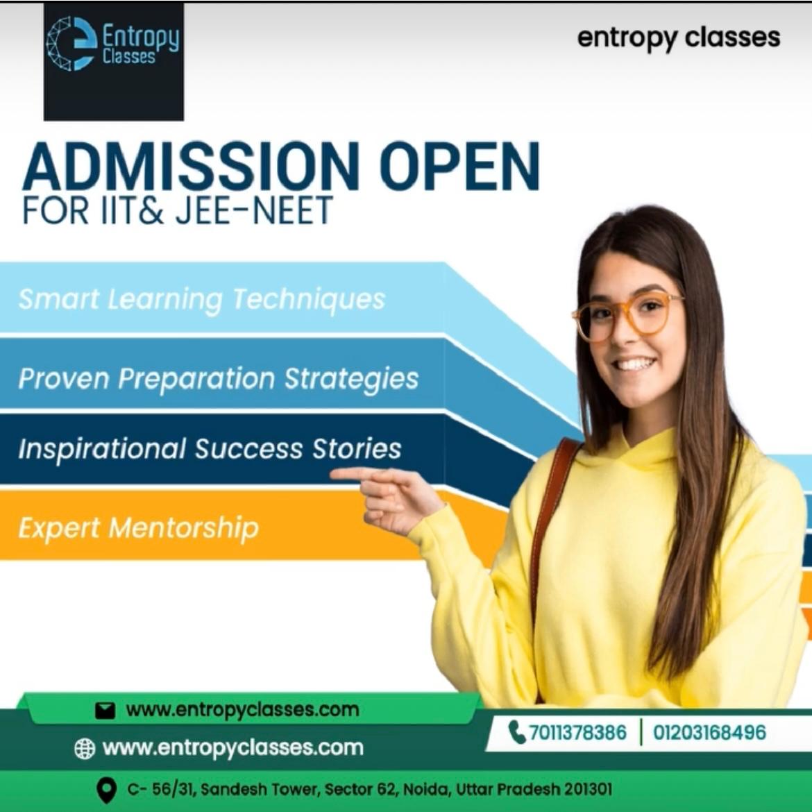 ClassesEntropy's tweet image. Teaching and mentorship is provided by IITians and Doctors #entropyclasses #noida #success #IITJEE #physics #math #NEET #biology #chemistry #bestchallenge #virals