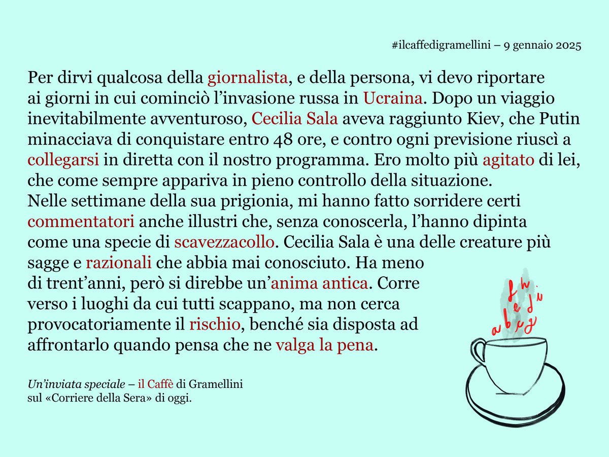 MaxGramel's tweet image. «Un'inviata speciale»: #ilcaffedigramellini sul Corriere della Sera di #giovedì #9dicembre.
corriere.it/caffe-gramelli…