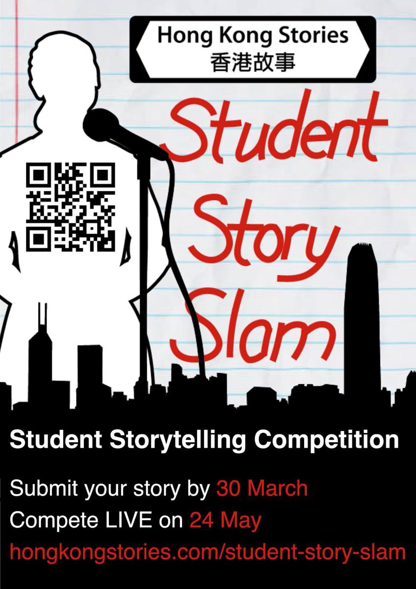 HarrowHKDrama (@harrowhkdrama) on Twitter photo 🌟 Calling all secondary school students in Hong Kong! Share your true story for the annual Student Story Slam. 🗣️✨ Submit your entry by *30 March* for a chance to be heard! Details: hongkongstories.com/student-story-… #StorySlam #HongKongStories <a href="/HarrowHKEng/">HarrowHK English</a> <a href="/Harrow_HK/">Harrow International School Hong Kong</a> 🌟 Calling all secondary school students in Hong Kong! Share your true story for the annual Student Story Slam. 🗣️✨ Submit your entry by *30 March* for a chance to be heard! Details: hongkongstories.com/student-story-… #StorySlam #HongKongStories <a href="/HarrowHKEng/">HarrowHK English</a> <a href="/Harrow_HK/">Harrow International School Hong Kong</a>
