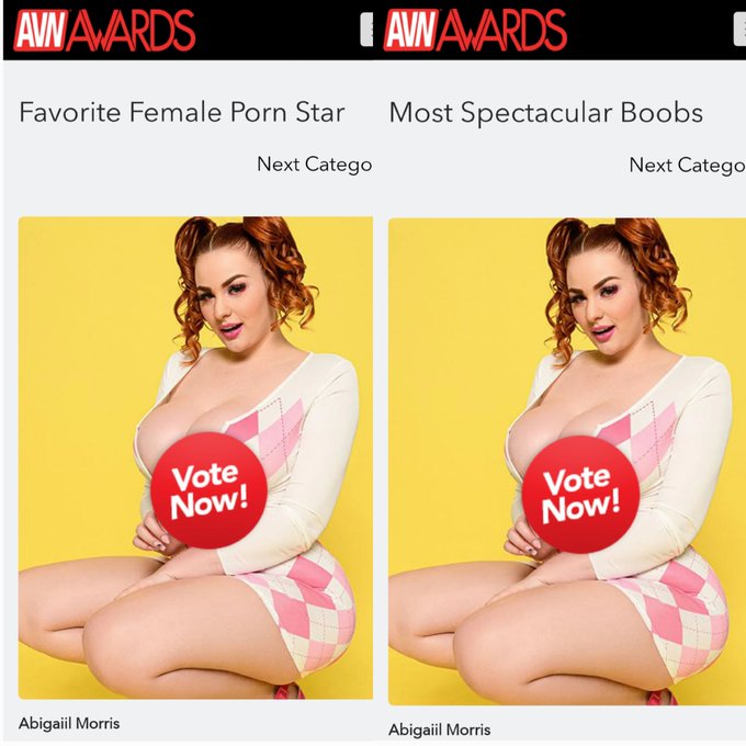 I ? You All! Thank you for the AVN Fan nominations❤️ 

Don't forget you can vote for me every day?❤️