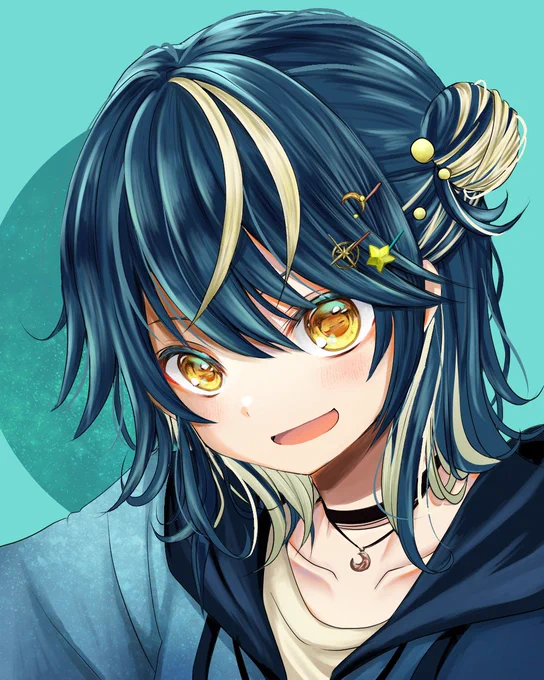 三日月前髪と お月様お団子がチャームポイント