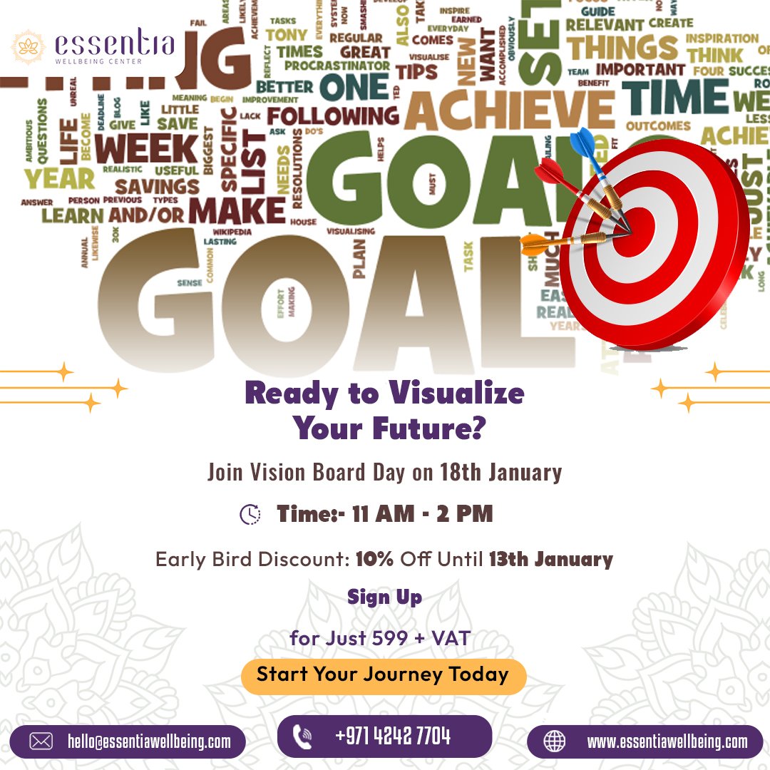 essentiawell's tweet image. 🔑 Are you ready to take control? Sign up now and let’s build your best year yet!

⏰ Time: 11 AM - 2 PM
💸 Early Bird Discount: Get 10% off until 13th January. Secure your spot now for just 599 + VAT.

📞 +971 4 242 7704
essentiawellbeing.com
#VisualizeYourSuccess #Manifest