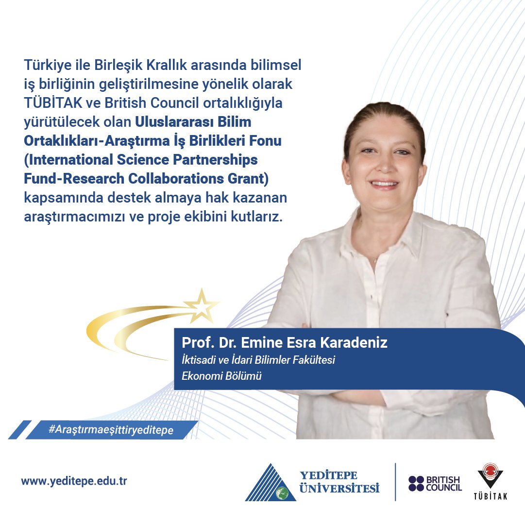 💫Yeditepe Üniversitesi ve Aston Üniversitesi iş birliği ile hazırlanan “Socio-economic Integration of Syrian Refugees in Turkey: The Role of Technology Adoption in Syrianowned SMEs” isimli proje British Council tarafından desteklenmeye hak kazanmıştır! Türkiye ile Birleşik