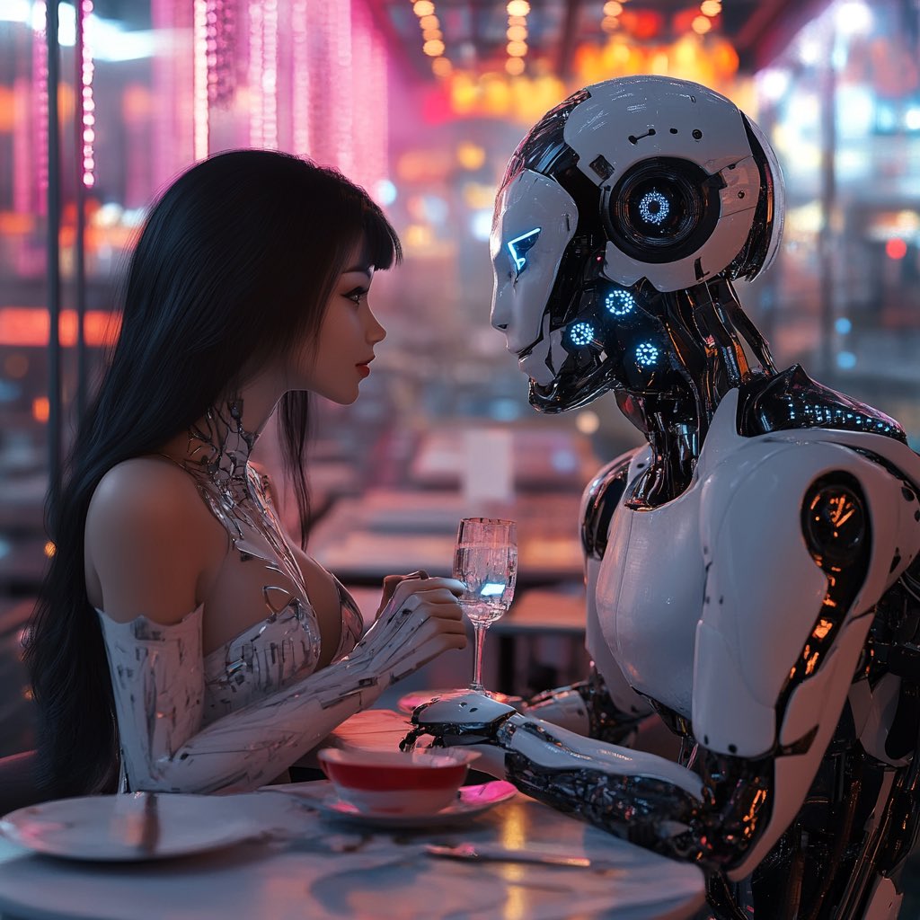p_eacex's tweet image. When your date is so robotic, they actually are one. 😂 #RobotLove #FutureDating