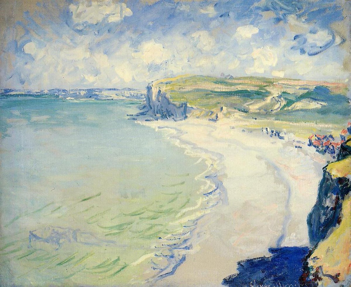 The Beach at Pourville, 1882 #artbots #monet