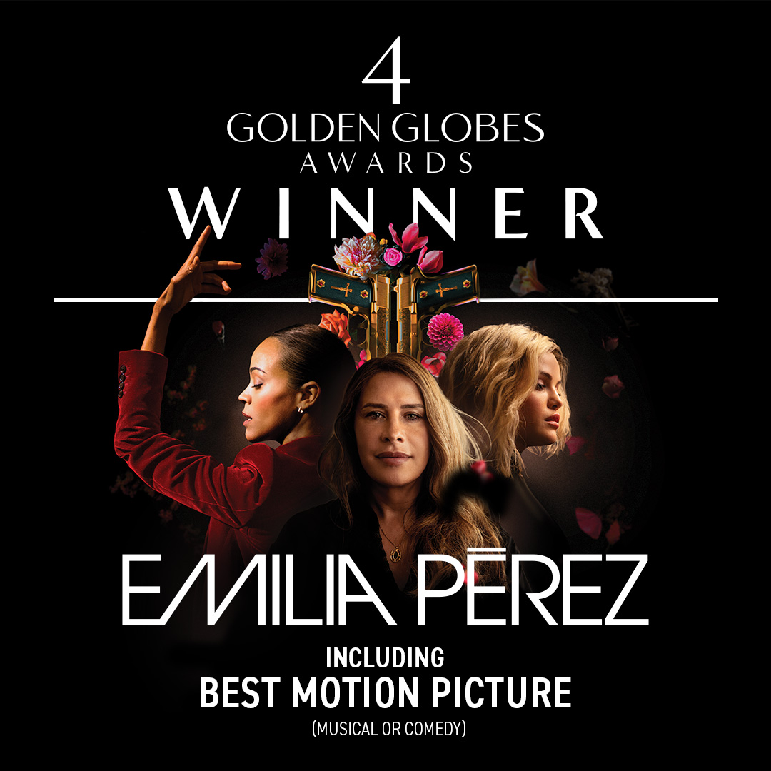 EMILIA PEREZ was the most awarded film with an incredible 4 Golden Globes, including Best Motion Picture - Musical or Comedy!

🎟️ Tickets on sale here:
academycinemas.co.nz/movie/emilia-p…