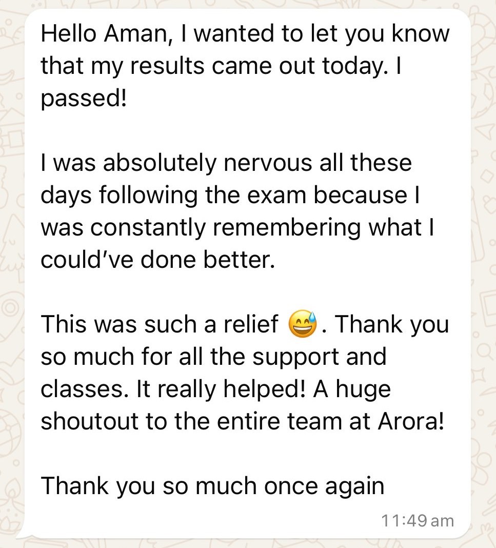 🙌 Congratulations! Another PLAB 2 Pass!!!

👉 All PLAB 2 Courses and Resources: aroramedicaleducation.co.uk/plab-2/

#CanPassWillPass #iWentWithArora #MedEd