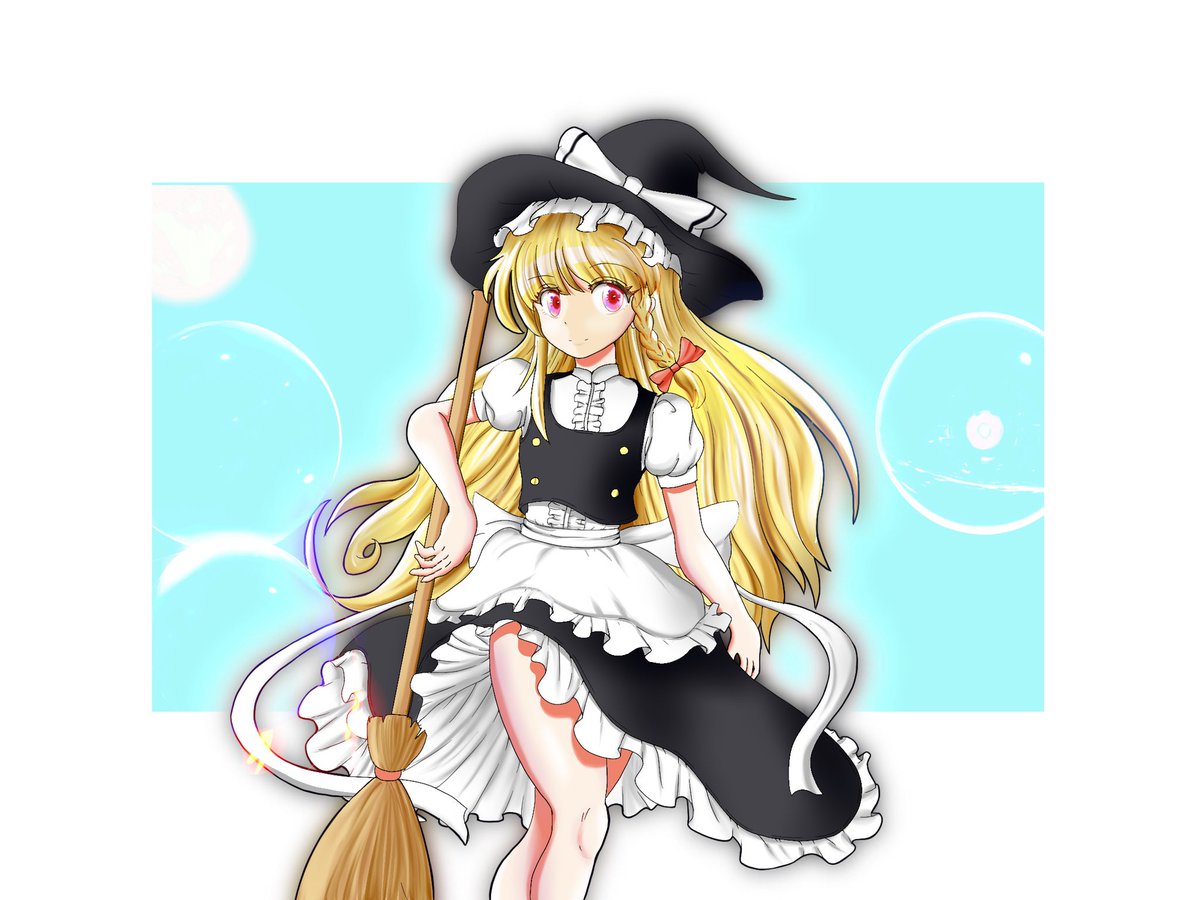 #イラスト #東方 #魔理沙
まりささんです！