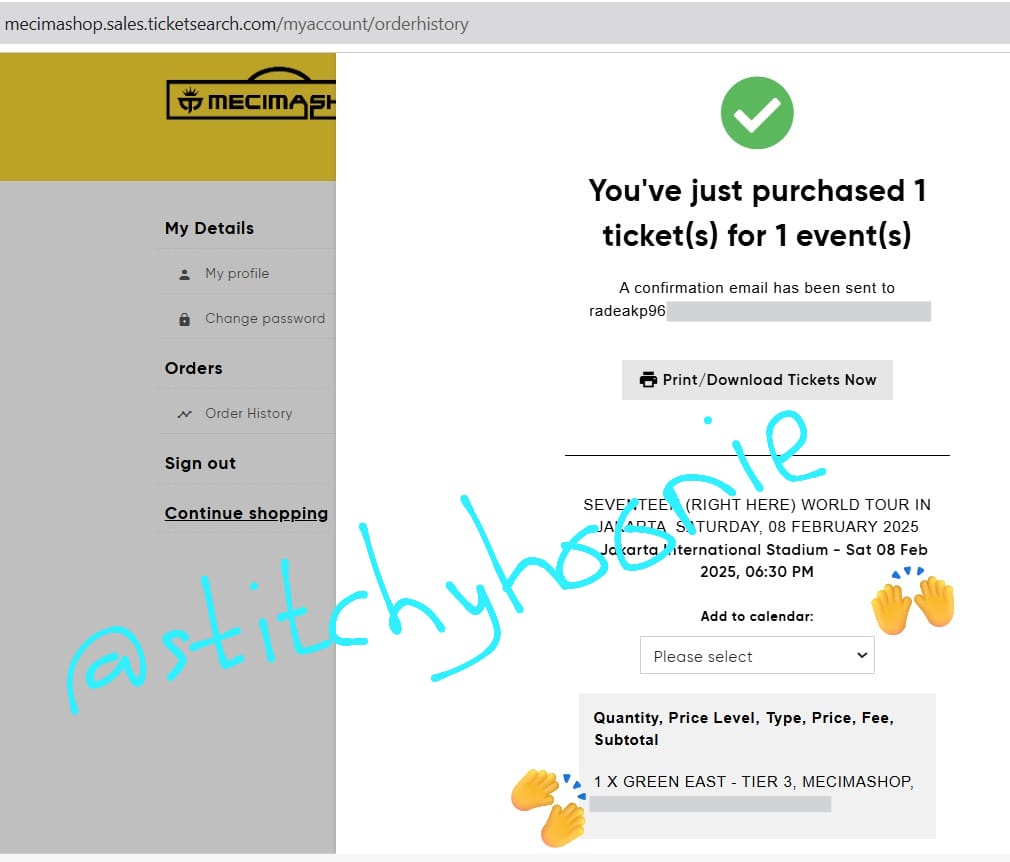 jihooniestitchy's tweet photo. WTS
Seventeen (Right Here) World Tour In Jakarta
💎Date: 8 February 2025 (Day 1)
💎 1 tix Green East
💎 Rp. 1.700.000.-

✨atas nama pribadi, dijual krn nonton yg Day 2
✨DP 500.000, pelunasan saat hari-H konser
✨Diurus sampe fisik

#SEVENTEEN #세븐틴
#SVT_RIGHT_HERE_IN_JAKARTA https://t.co/lNtPtNgase