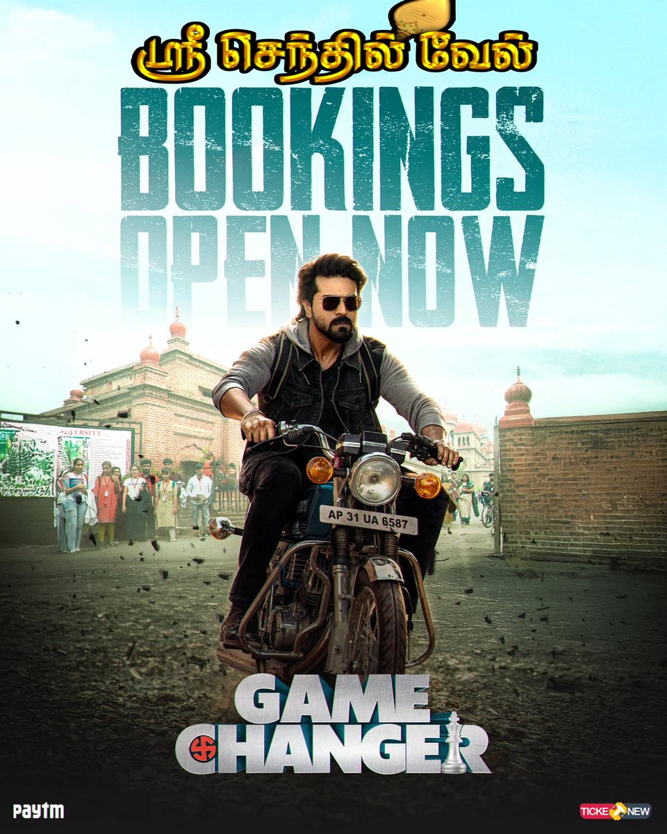 #GameChanager Bookings Open now 🔥🔥

Book your tickets at #TicketNew.com &amp; Theatre Counter..

 #GameChanager 
Show Timings: 
11:30 AM, 02:30 PM, 06:30 PM, 10:30 PM

#GameChanager