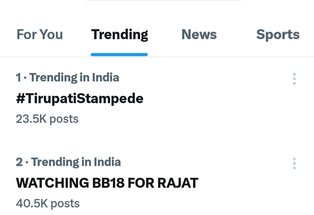 Trending no 2 

#BiggBoss18 #RajatDalal 

WATCHING BB18 FOR RAJAT