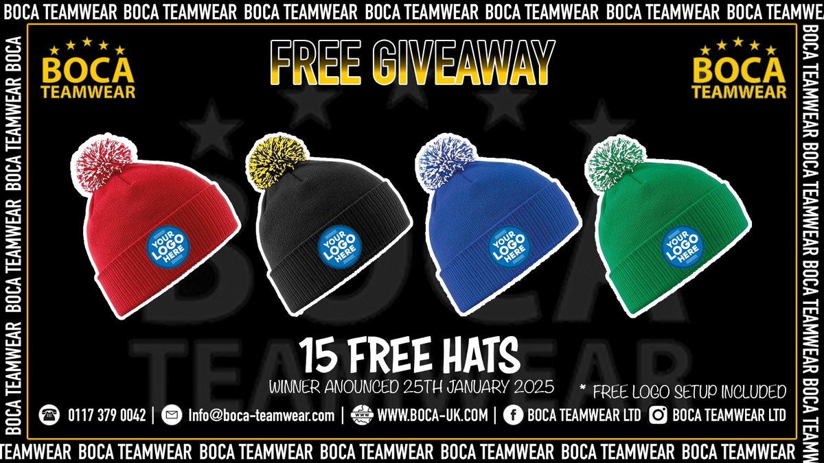 ✨🆓𝗙𝗥𝗘𝗘 𝗚𝗜𝗩𝗘𝗔𝗪𝗔𝗬🆓✨

With this time of the year at freezing point 🥶 it’s only right we do a giveaway to thank you for all your support in 2024!!🙏

We are giving away 𝟙𝟝 𝔽ℝ𝔼𝔼 𝔹𝕆𝔹𝔹𝕃𝔼 ℍ𝔸𝕋𝕊! (𝗙𝗥𝗘𝗘 𝗕𝗔𝗗𝗚𝗘 𝗦𝗘𝗧 𝗨𝗣 𝗜𝗡𝗖𝗟𝗨𝗗𝗘𝗗)

To be in