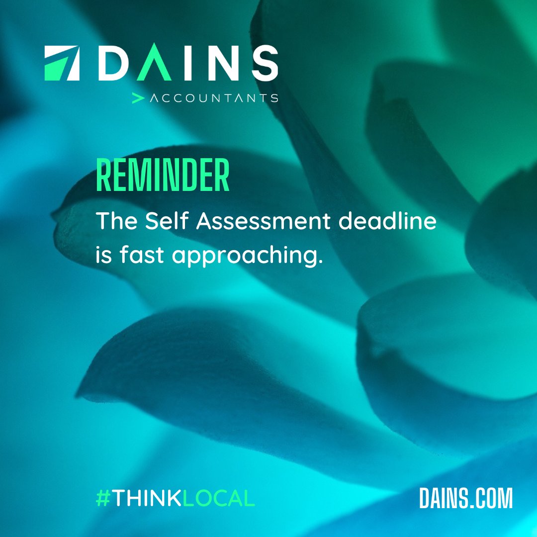You only have until 31‌‌‌ January 2025 to complete your online tax return and pay your Self Assessment tax bill. The sooner you complete your return filing, the sooner you will receive your refund.

Need help? 
📞 0845 555 8855
🌐 dains.com/contact

#tax #taxreturn