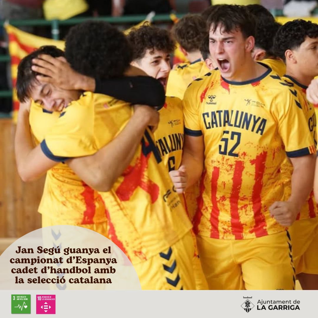 🥇El jugador d’handbol nascut a #laGarriga Jan Segú ha guanyat el campionat d’Espanya cadet amb la selecció catalana

👌Enhorabona!!!