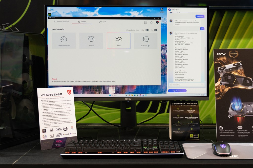msigaming's tweet photo. Say hi to MSI Robot!
Developed with NVIDIA ACE, it's a cutting-edge AI Assistant integrating a locally deployed small language model directly into the system, for users to control their devices and learn about product info through natural languages.

#MSIxCES2025 #AI #NVIDIAACE https://t.co/gg8hxKDxnF