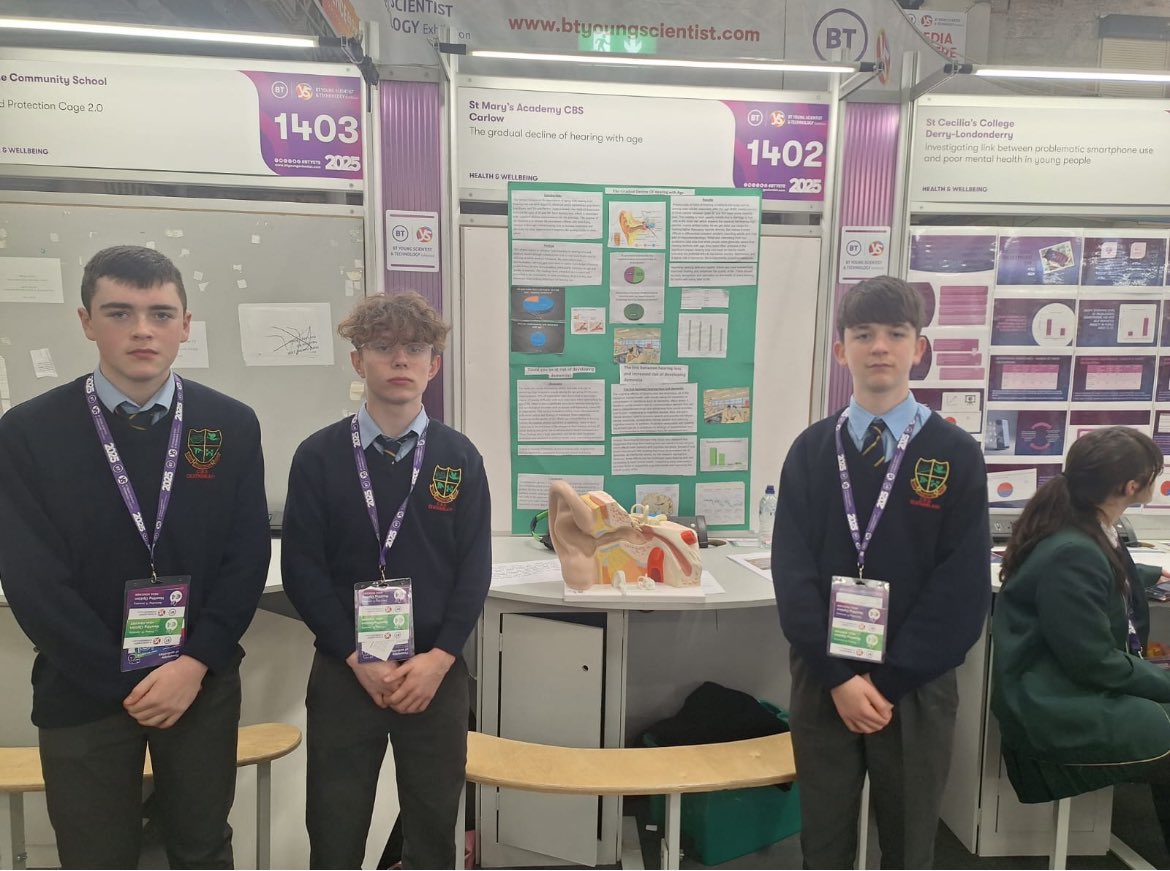 cbscarlow's tweet image. 🔬 Our fabulous representatives at the BTYS competition. They breezed through some tough judging questions! Well done to Craig, Evan, TJ &amp;amp; their teacher Ms Mason. #cbsfamily #proud 💫