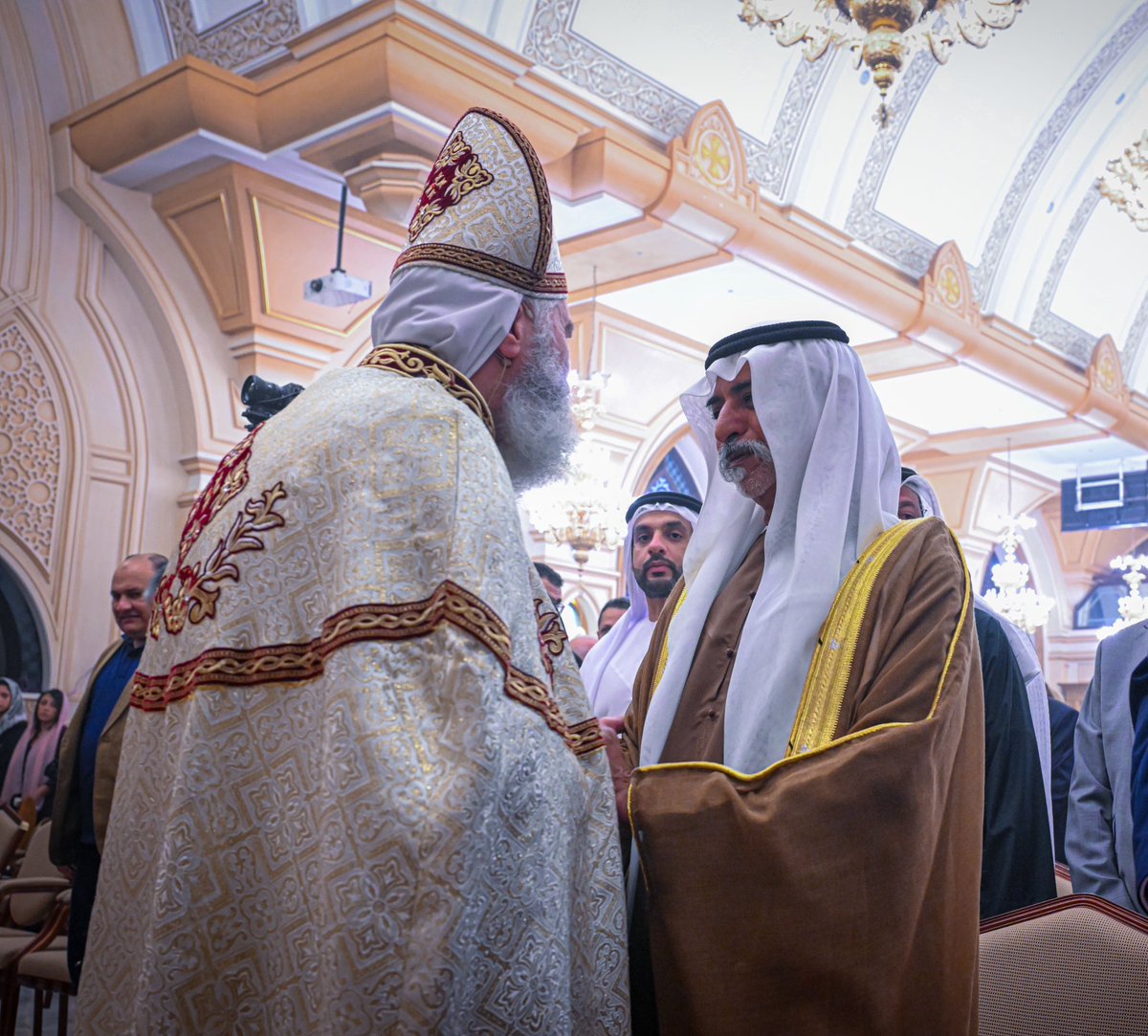 uaetolerance's tweet image. معالي الشيخ نهيان بن مبارك آل نهيان ، يحضر احتفالات الكنيسة الأرثوذكسية المصرية في أبوظبي بعيد الميلاد

Sheikh Nahyan bin Mubarak Al Nahyan attends the Christmas celebrations of the Egyptian Orthodox Church in Abu Dhabi