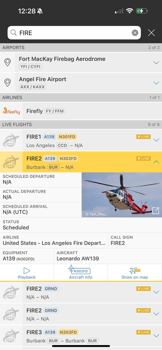 internetguy01's tweet image. 🧵3: 
Firefighter helicopter with callsign #FIRE2 has definitely covered Hollywood Hills and Studio City